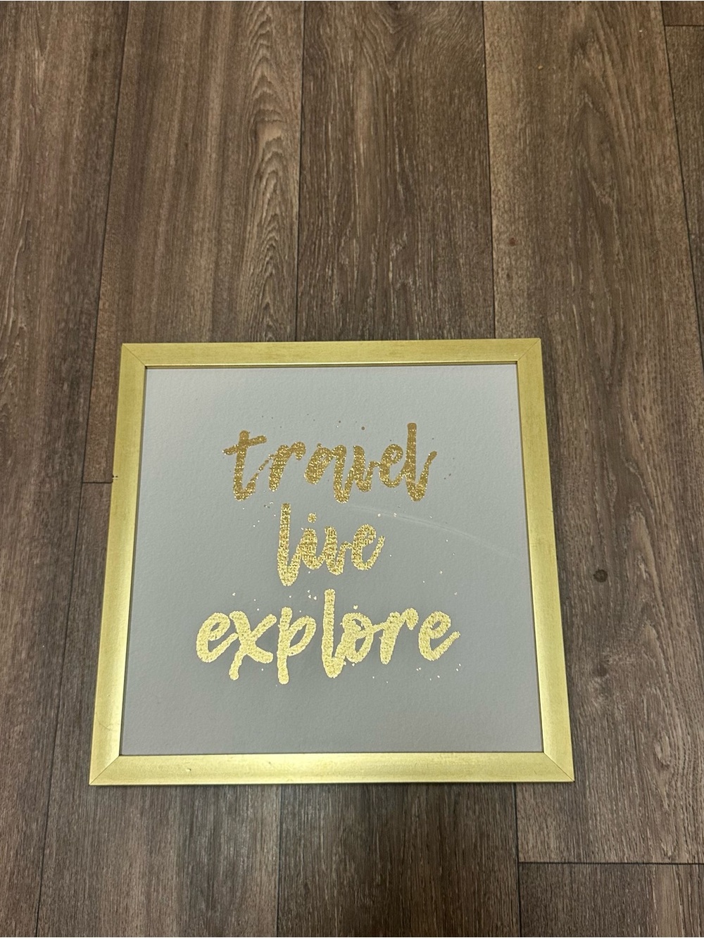 Pier 1 Gold Script Travel Live Explore Wall Art